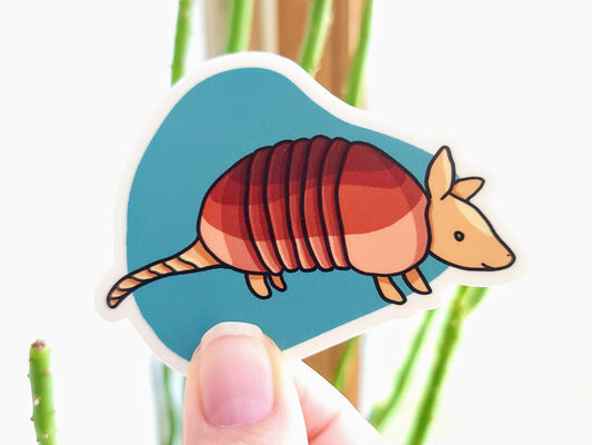 Eat the Rich Armadillo Vinyl Sticker - Landscape Front Shot