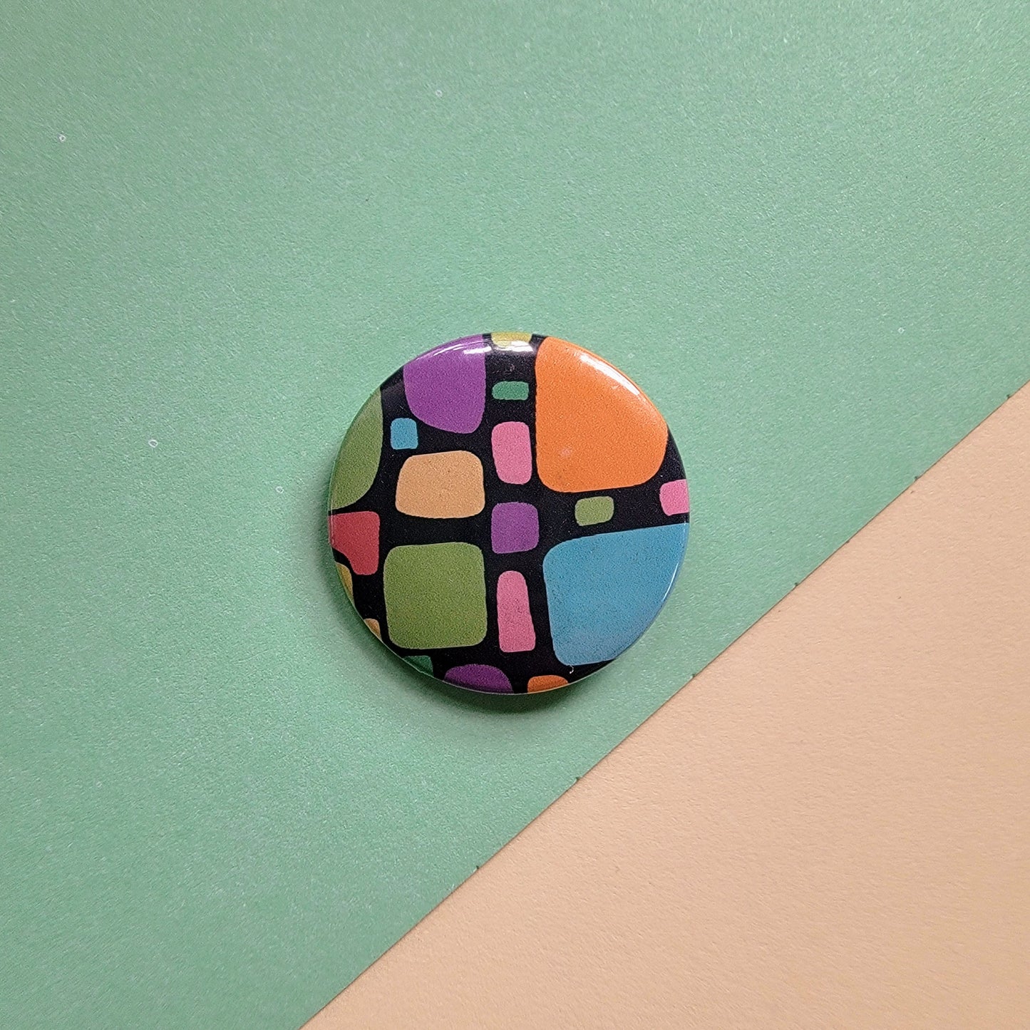 Black Pattern Button