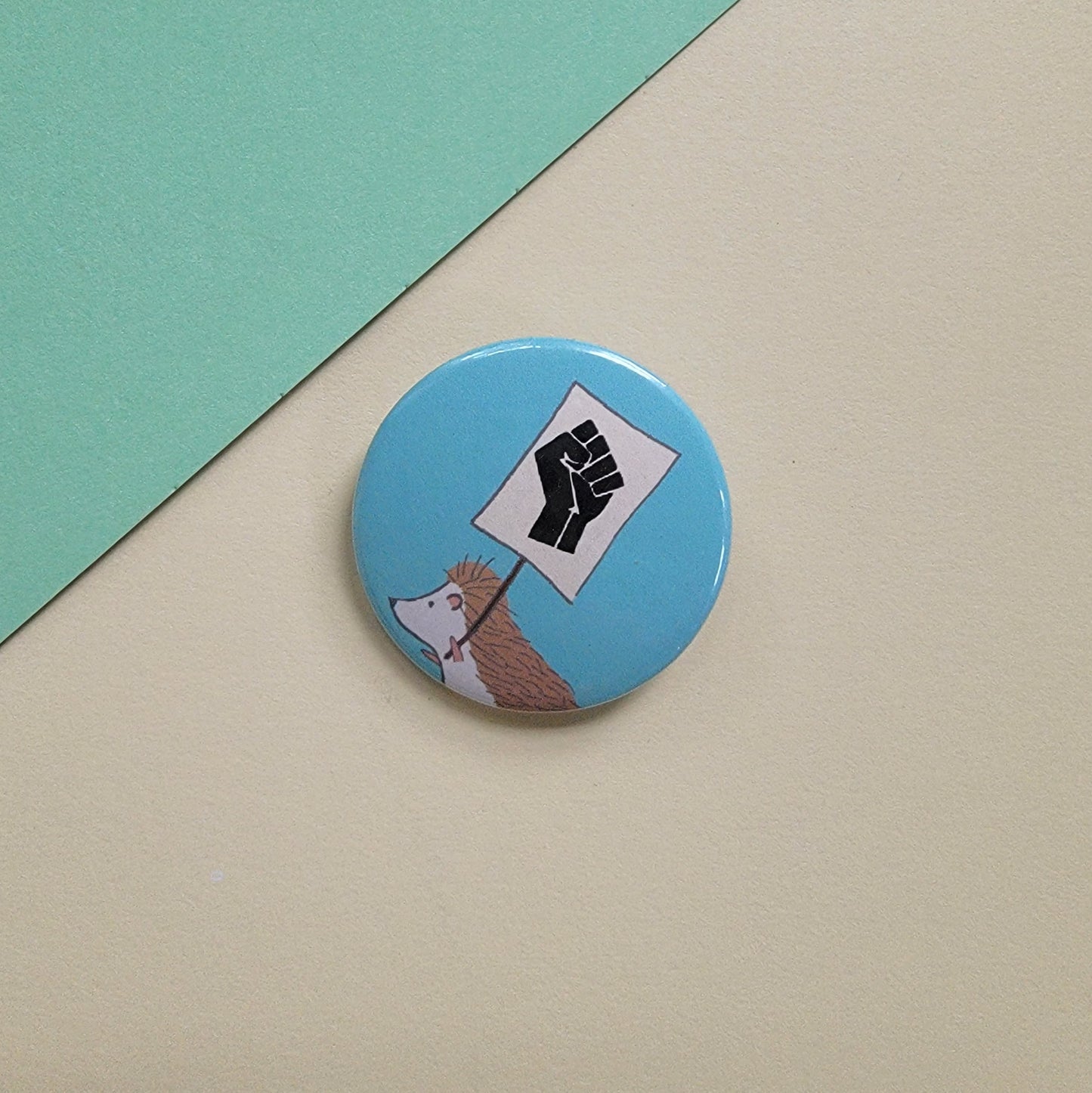 BLM Protest Hedgehog 1.25 in Button