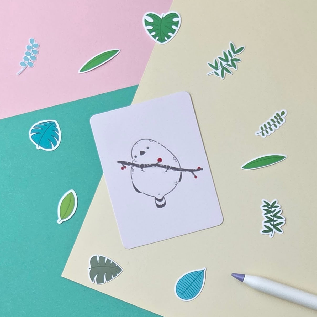 Snowy Bird Art Print