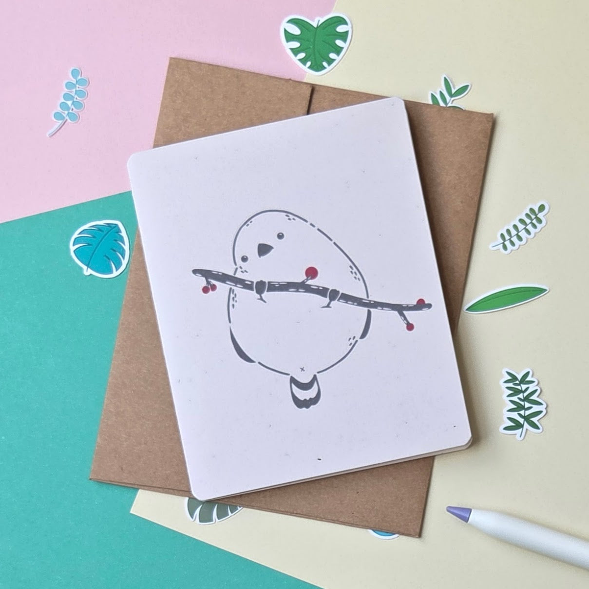 Snowy Bird Greeting Card