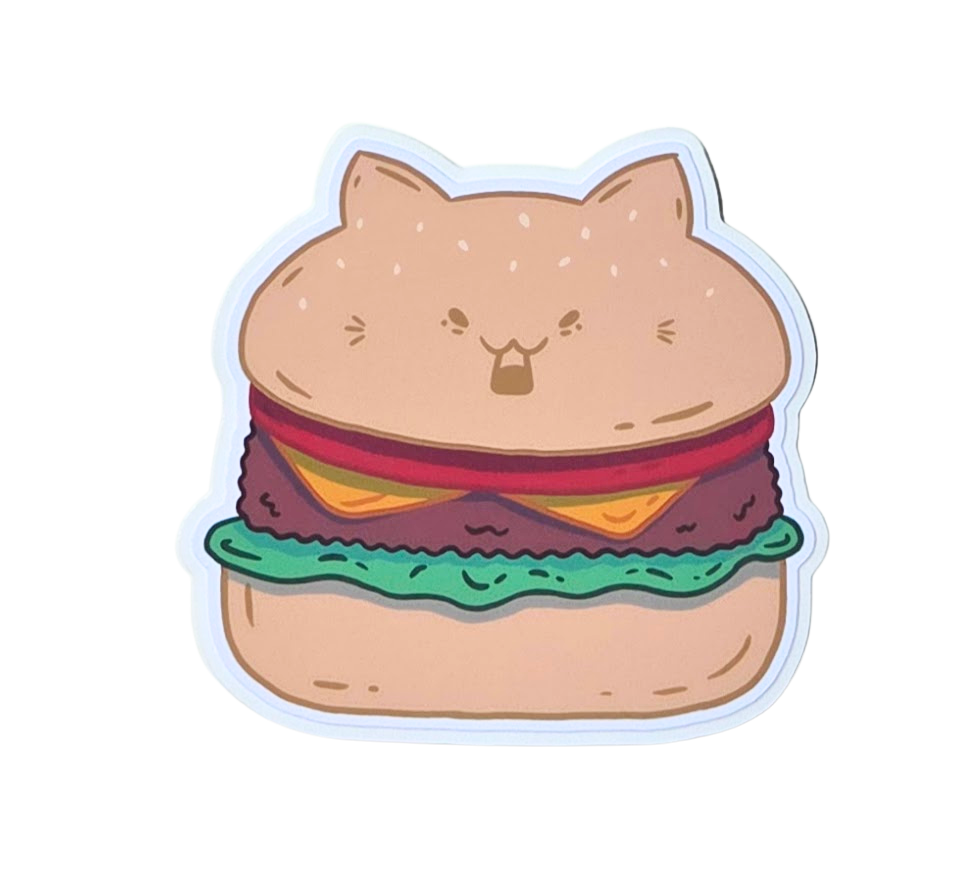 Cat Cheeseburger Sticker