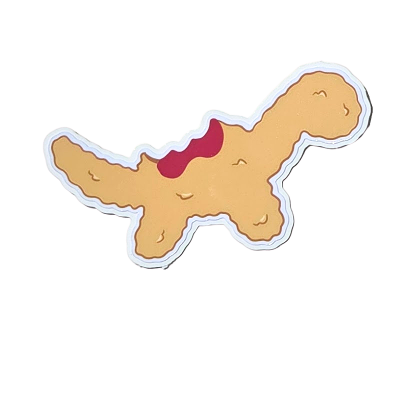 Dino Nugget with Bite Sticker