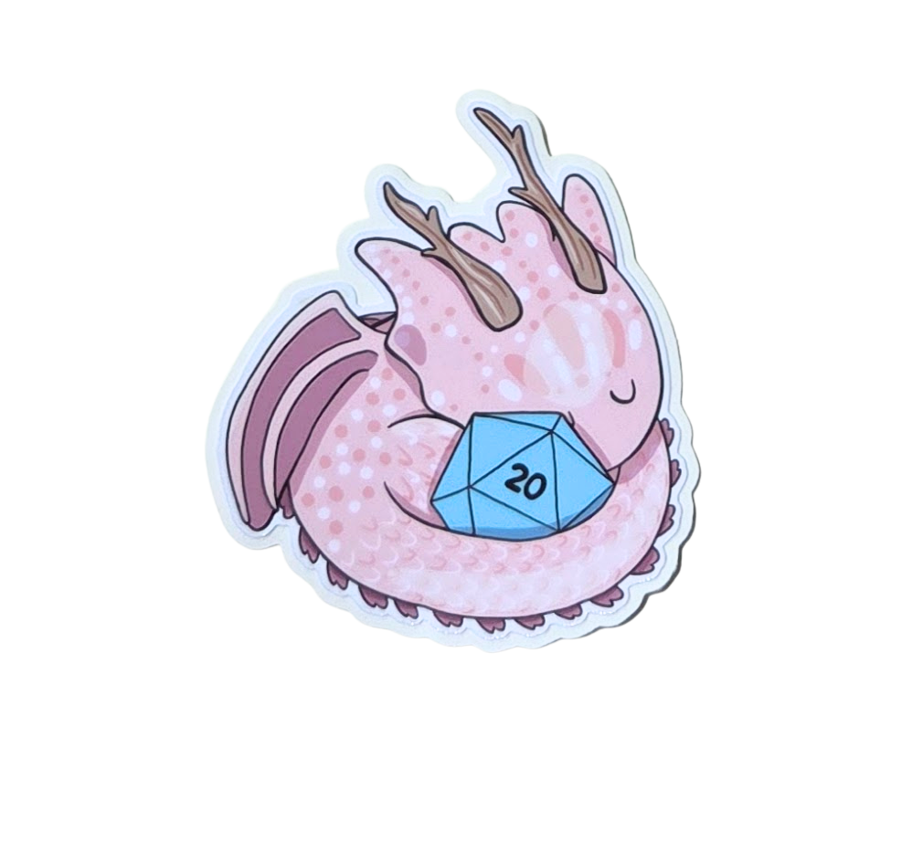 Dragon D20 Sticker