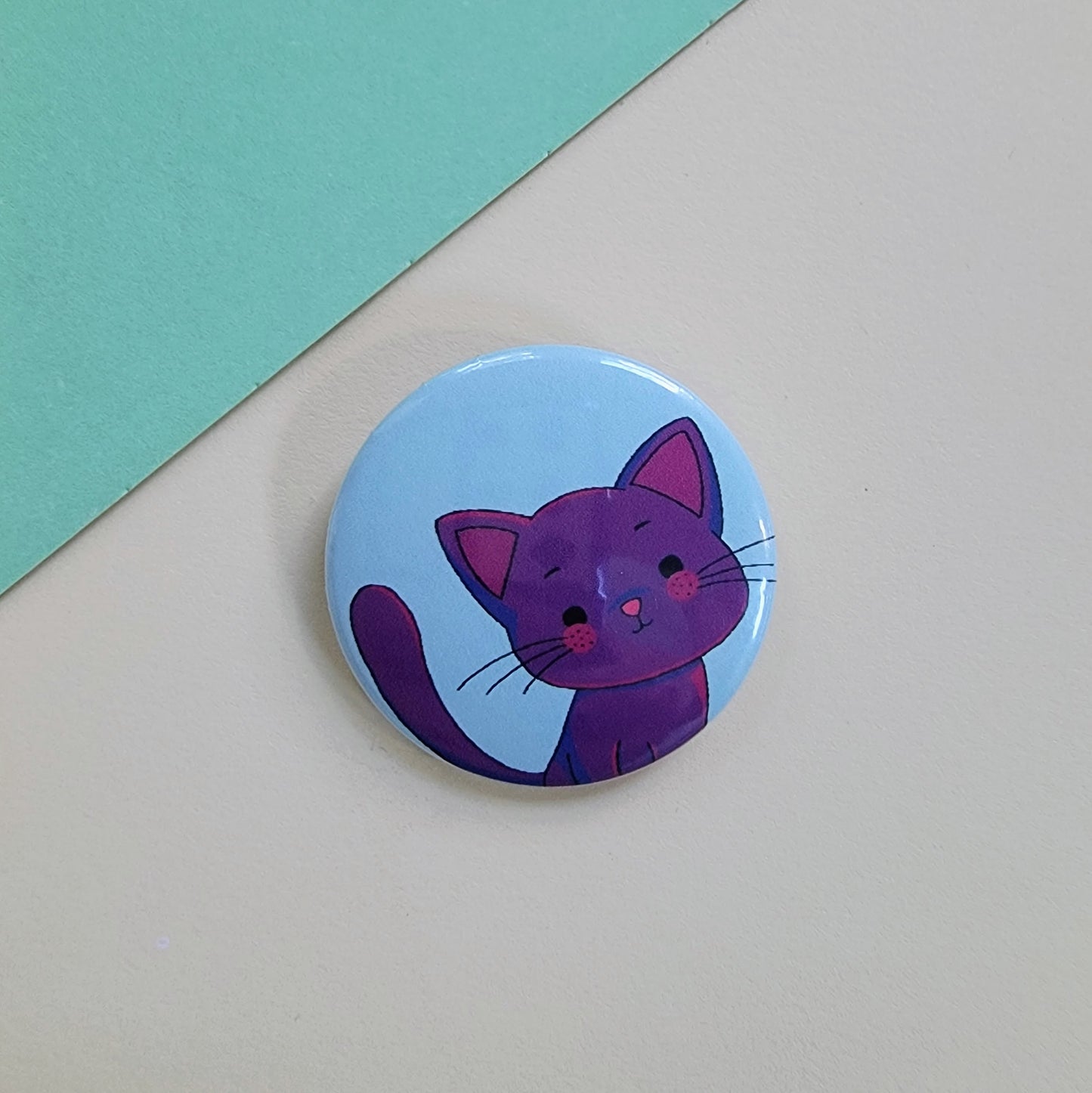 Purple Cat 1.25 in Button