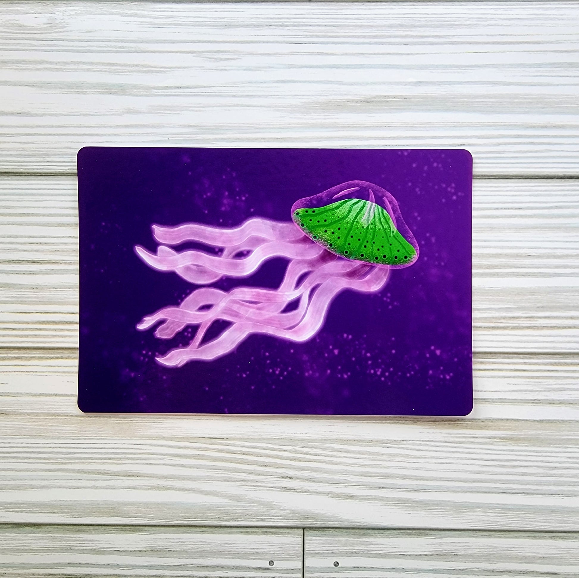 Purple Jellyfish Postcard - Front Shot