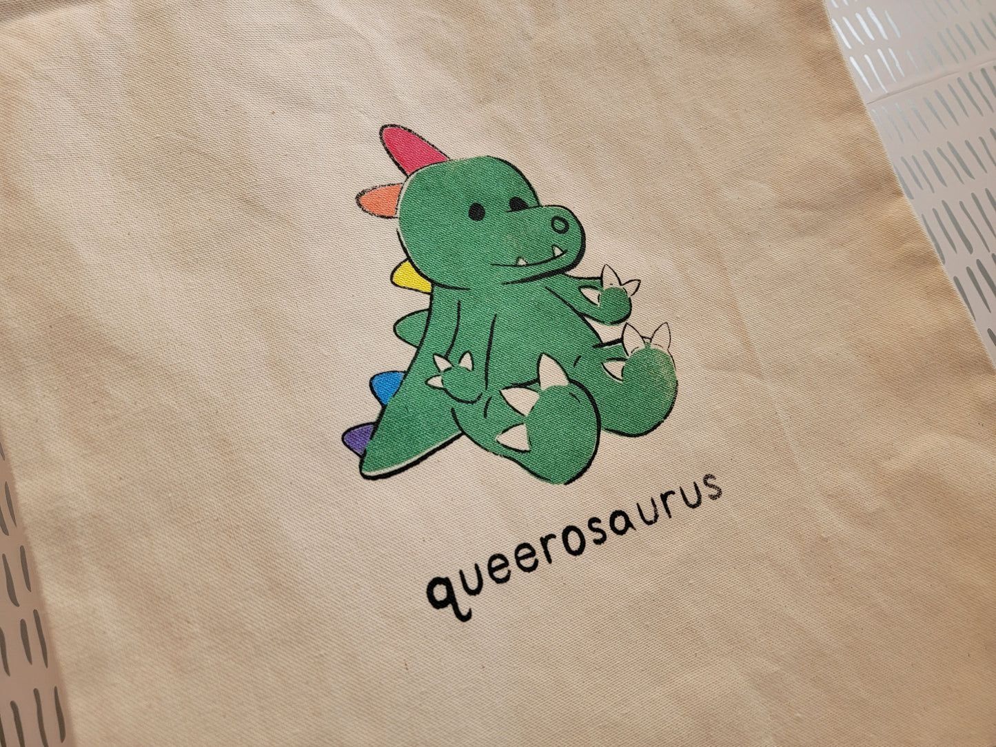 Queerosaurus Canvas Tote Bag