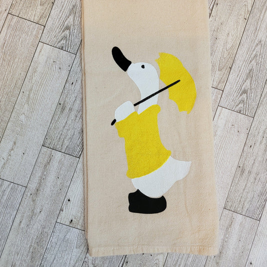 Rainy Day Duck Tea Towel