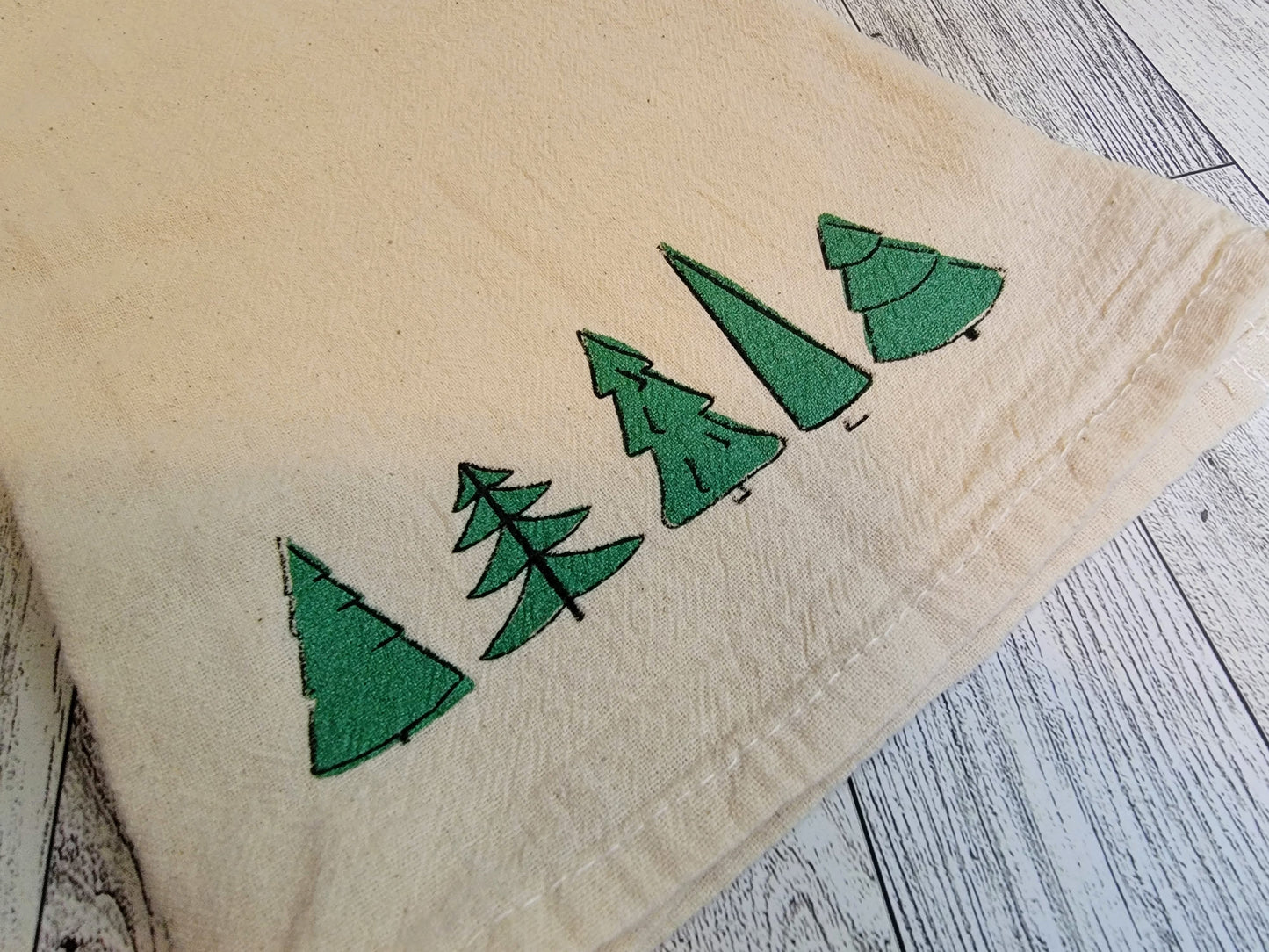 Holiday Trees Tea Towel