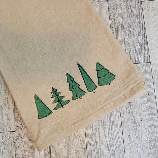 Holiday Trees Tea Towel