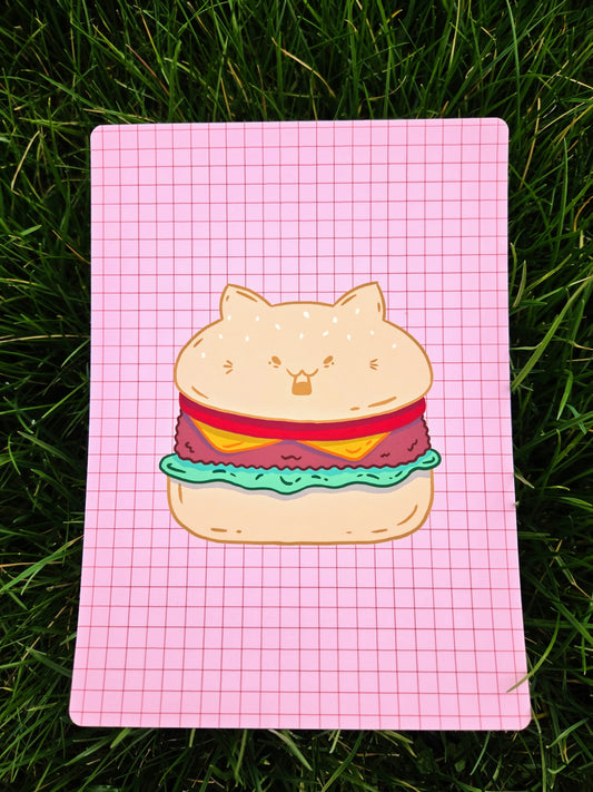 Cat Cheeseburger Art Print