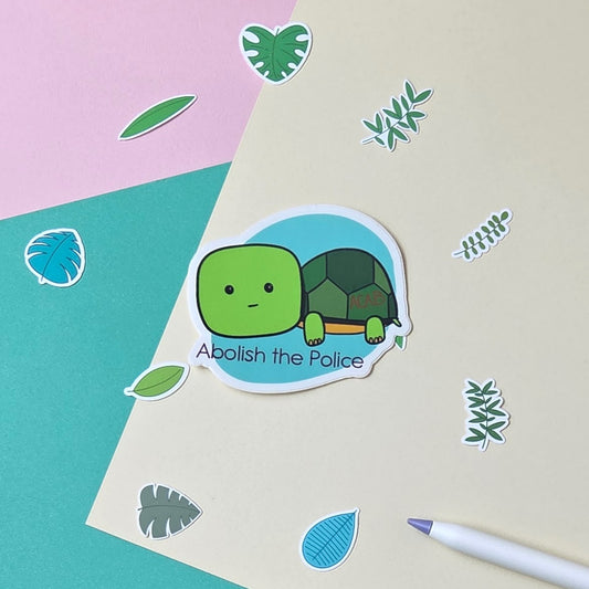 Abolish the Police Turtle Sticker