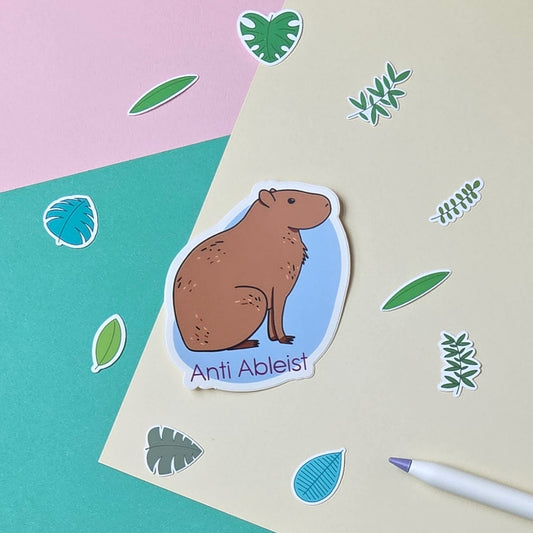 Anti Ableist Capybara Sticker