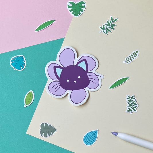 Flower Cat Sticker