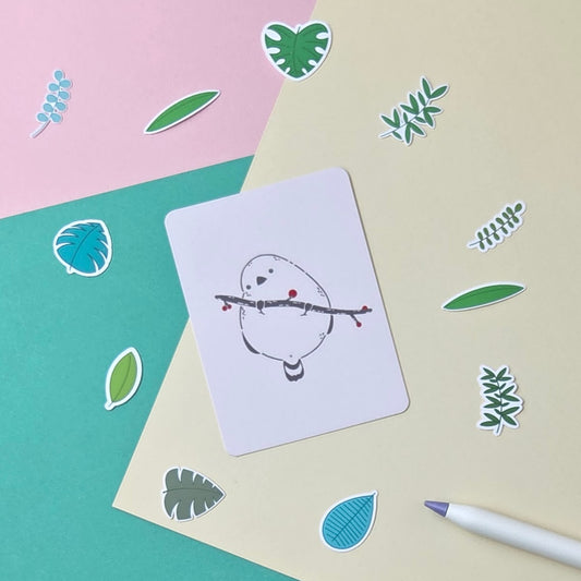 Snowy Bird Art Print