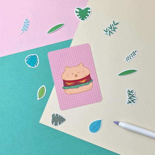Cat Cheeseburger Art Print