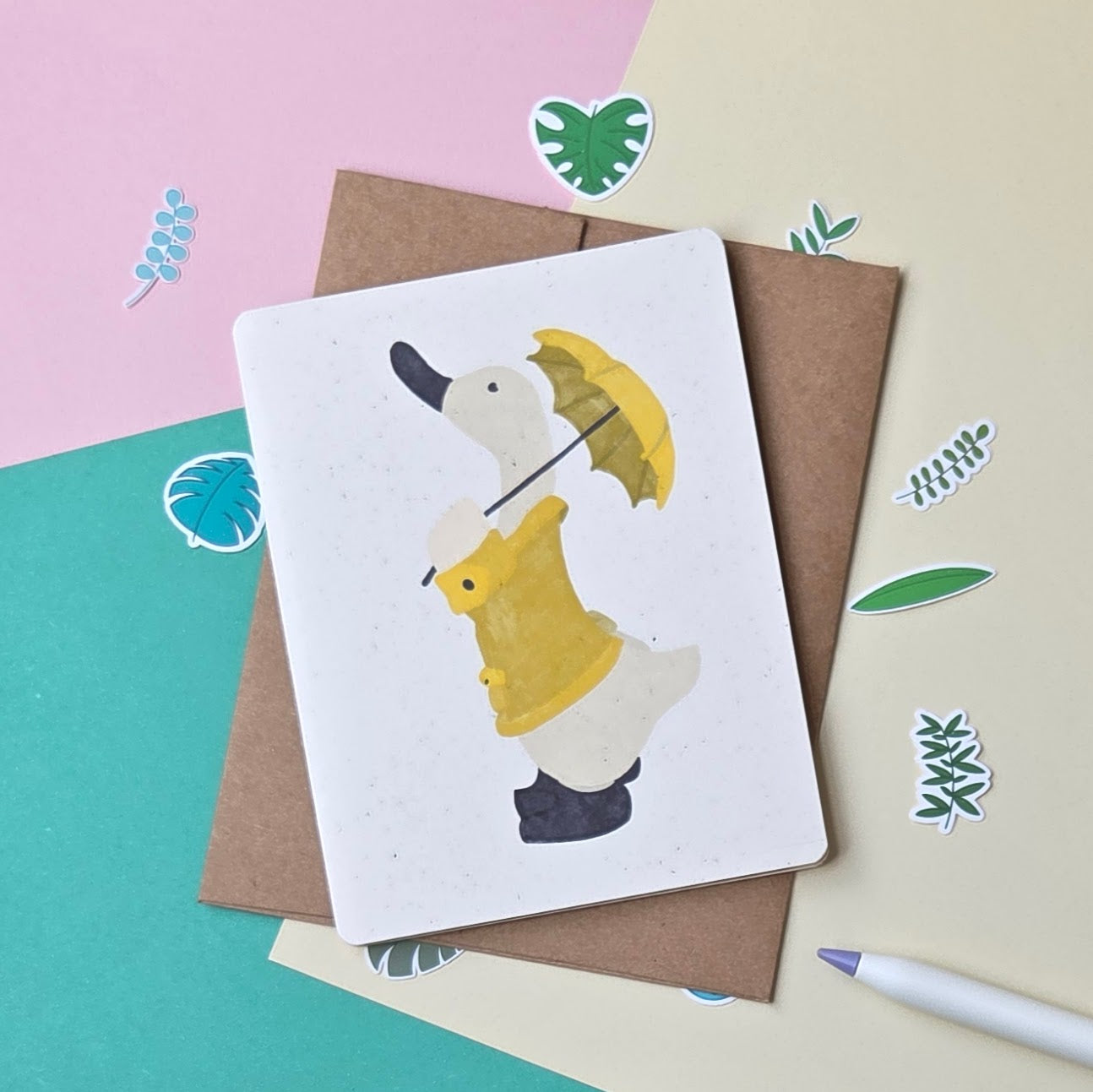 Duck Handmade Greeting Card
