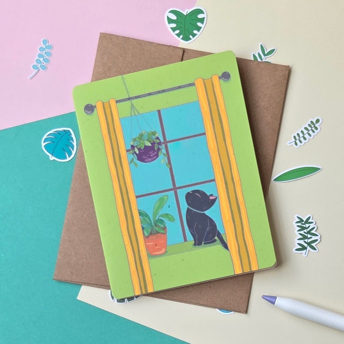 Cat in the Window Greeting Card