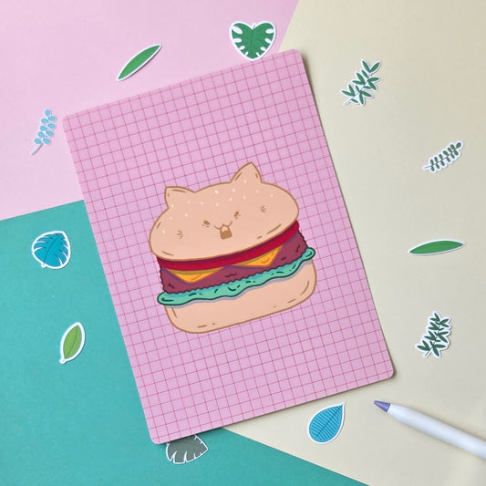 Cat Cheeseburger Art Print