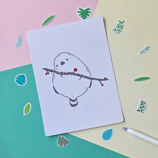 Snowy Bird Art Print