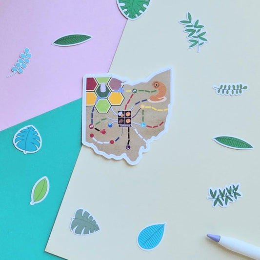 Gaming Map of Ohio Sticker
