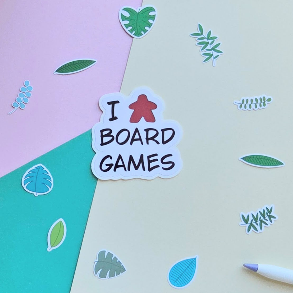 I Love Board Games Sticker
