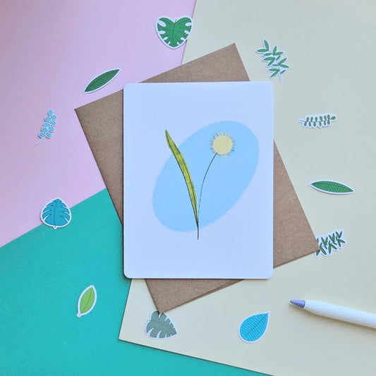 Dandelion Handmade Greeting Card