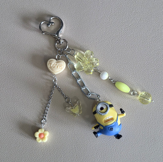 Upcycled Minions Bag Charm
