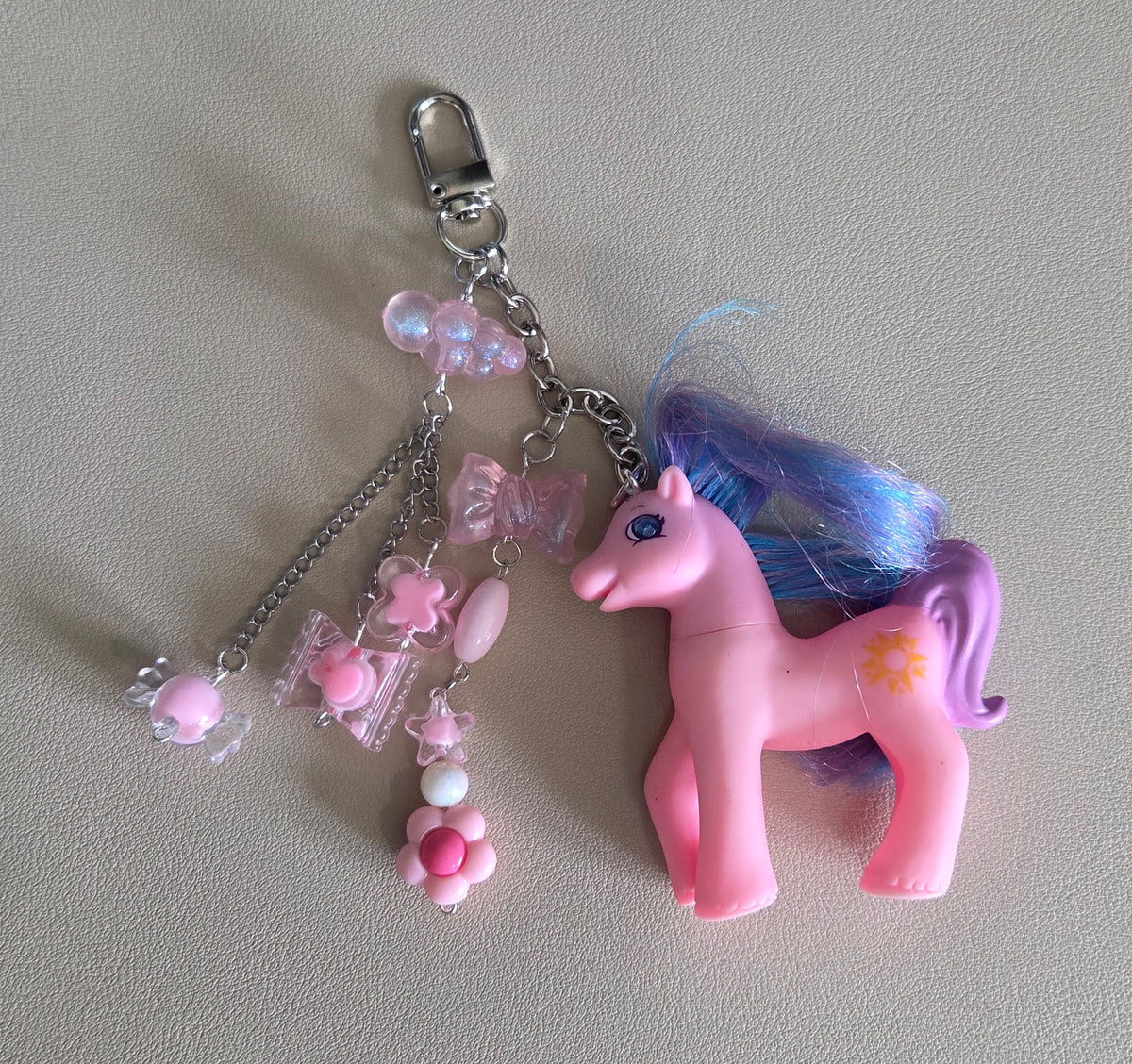 my little pony upcycled bag charm