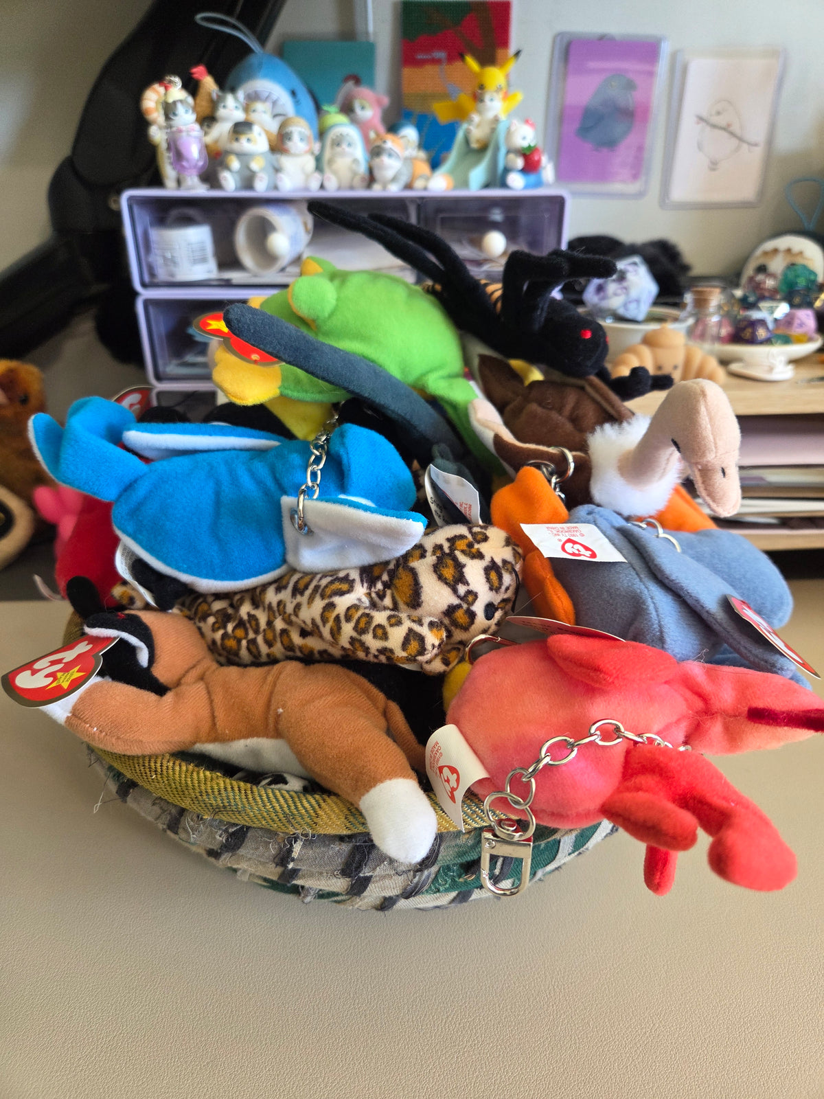 Upcycled Teenie Beanie Baby Bag Charm