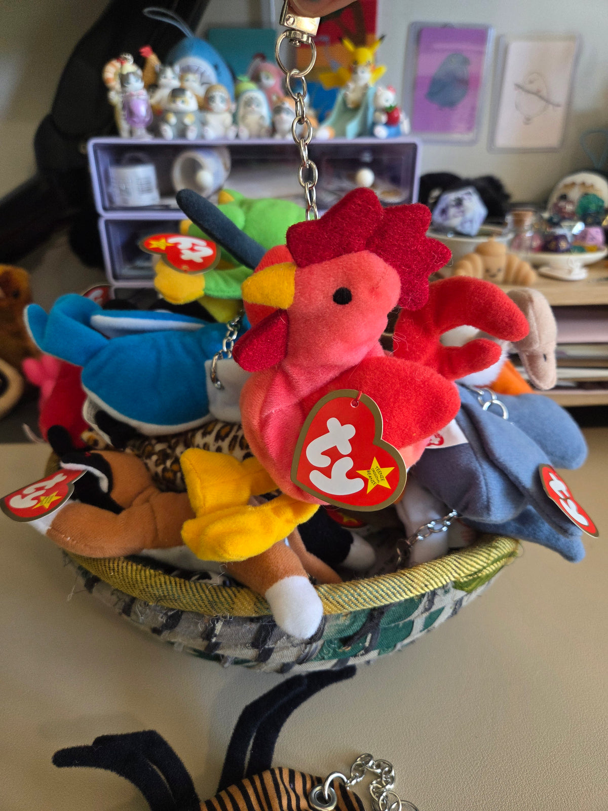 Upcycled Teenie Beanie Baby Bag Charm