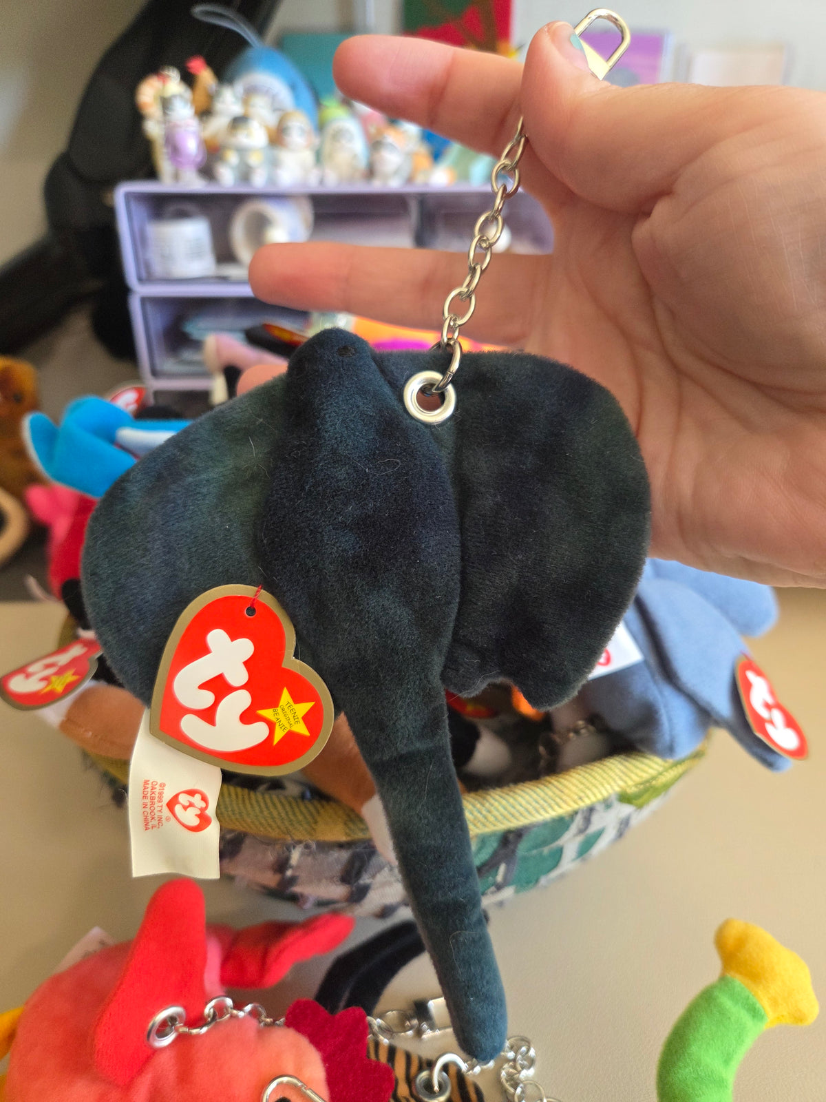 Upcycled Teenie Beanie Baby Bag Charm
