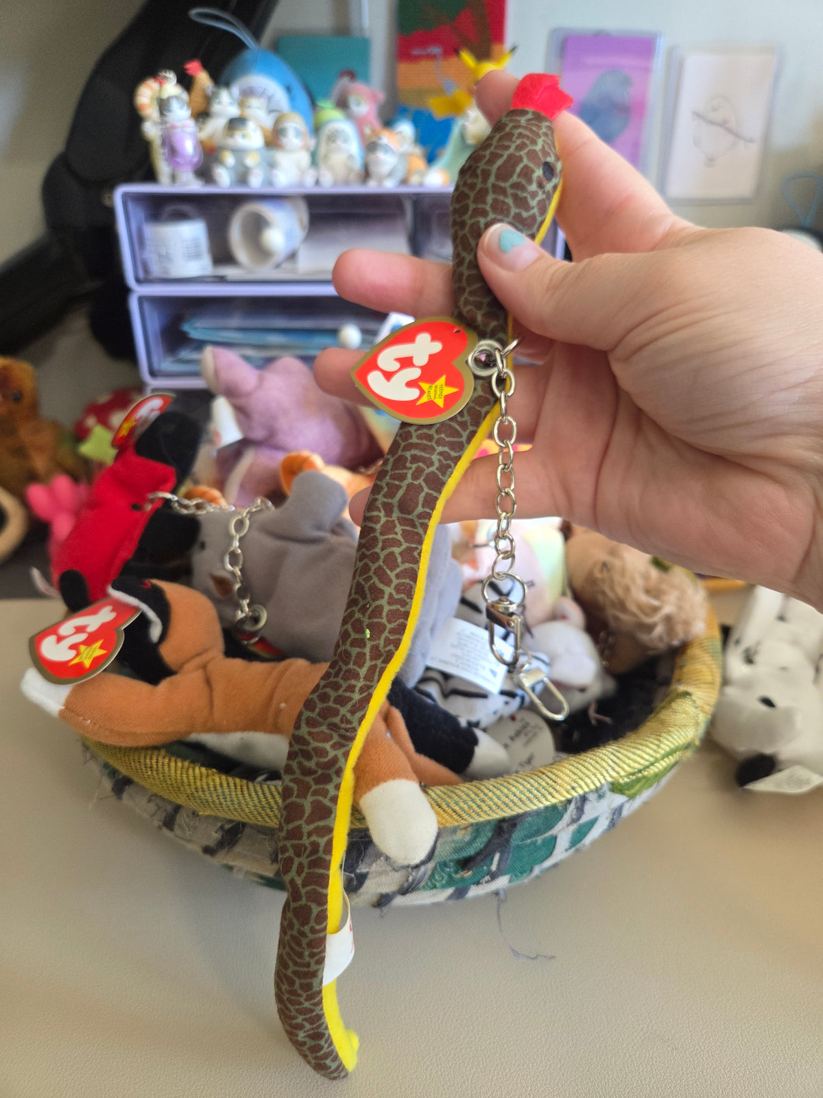 Upcycled Teenie Beanie Baby Bag Charm