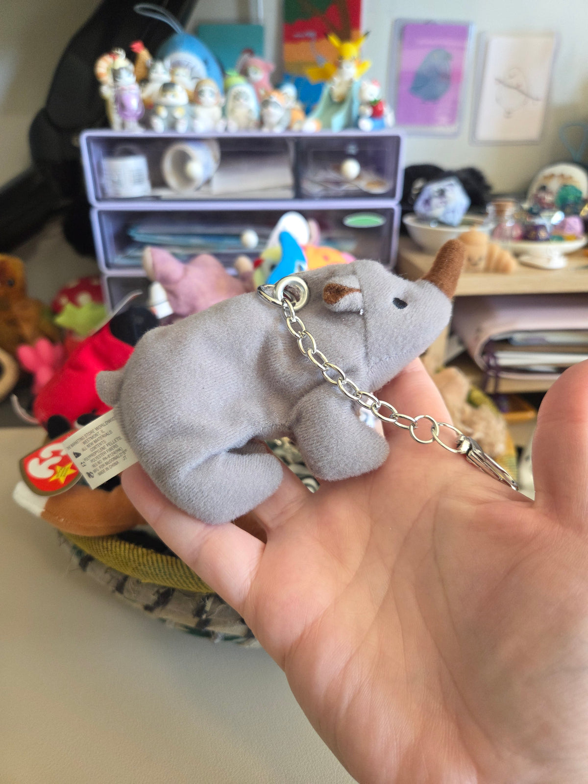 Upcycled Teenie Beanie Baby Bag Charm