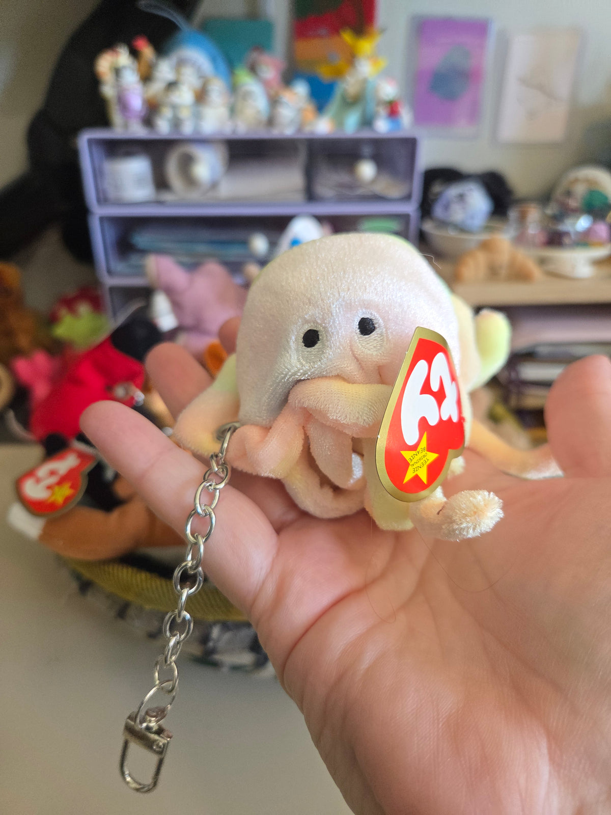 Upcycled Teenie Beanie Baby Bag Charm