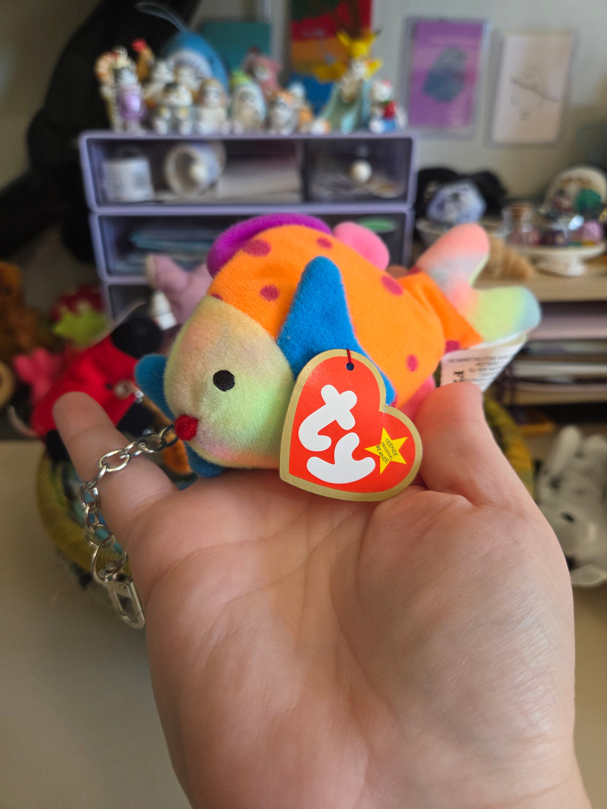 Upcycled Teenie Beanie Baby Bag Charm