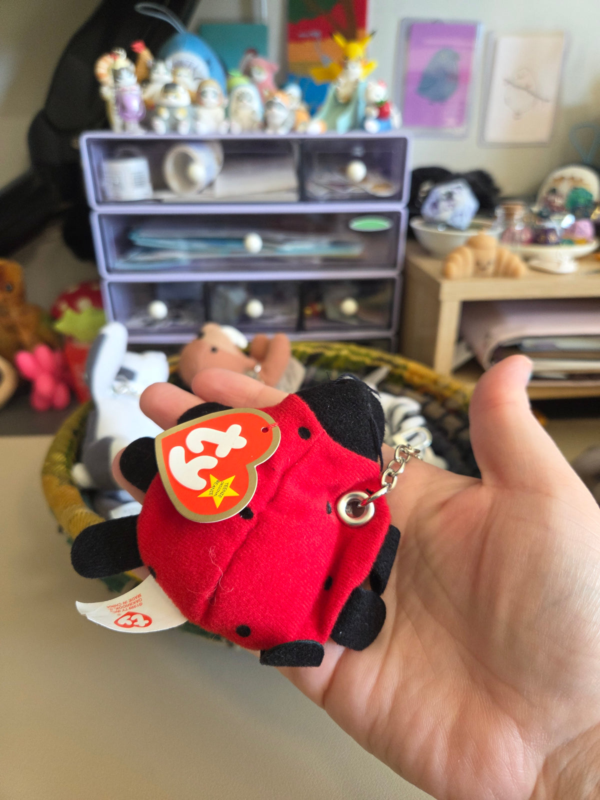 Upcycled Teenie Beanie Baby Bag Charm