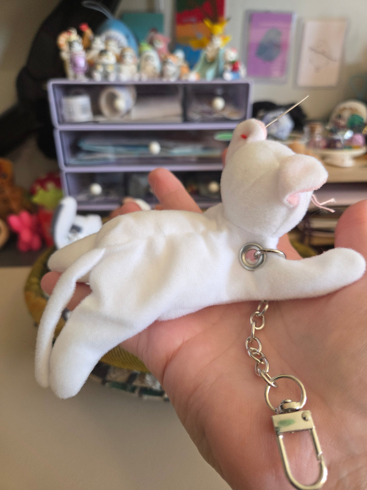 Upcycled Teenie Beanie Baby Bag Charm