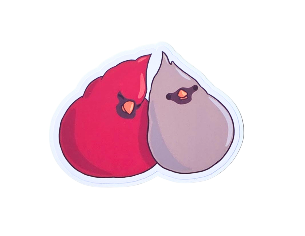 Cardinal Duo Sticker