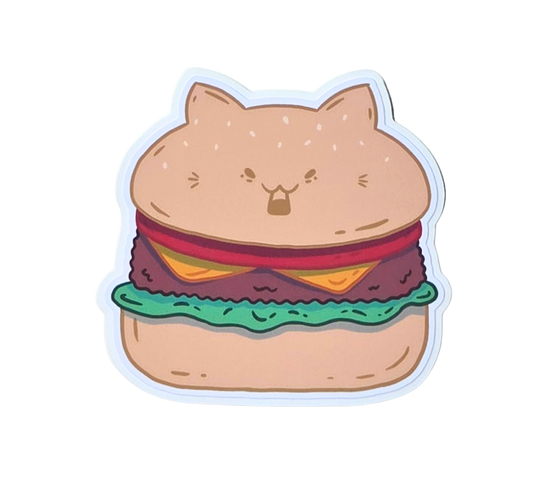 Cat Cheeseburger Sticker