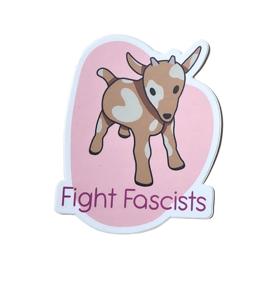 Fight Fascists Goat Sticker