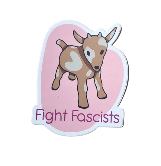 Fight Fascists Goat Sticker