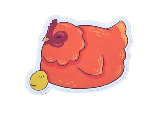 Hen and Chick Sticker