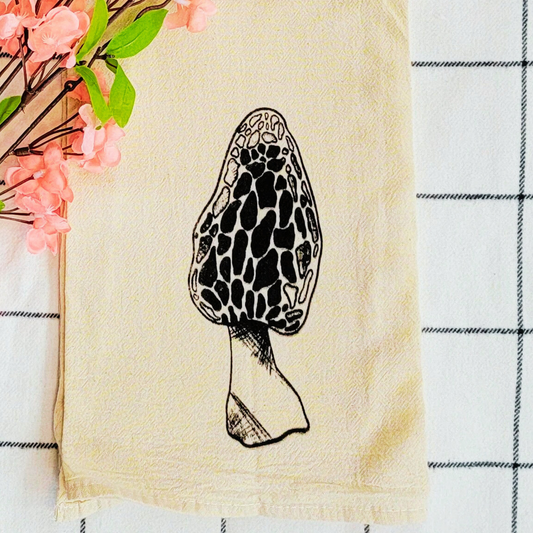 morel tea towel