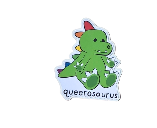 Queerosaurus with Title Sticker